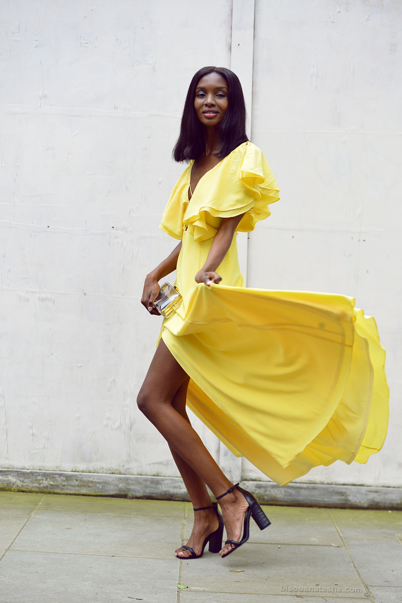 nasty gal yellow dress