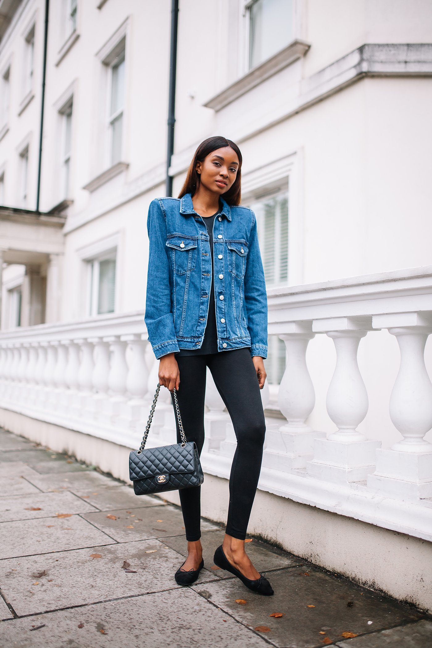 Bershka Shoulder Pad Detail Denim Jacket